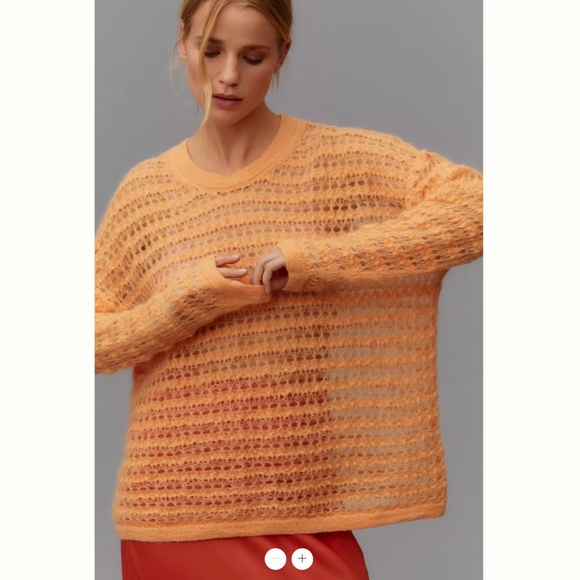 Anthropologie Pilcro Open-Stitch Wool Jumper Sweater - Picture 2 of 4